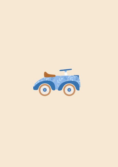 Felicitatiekaart baby oldtimer 2
