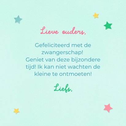 Felicitatiekaart baby op komst regenboog 3