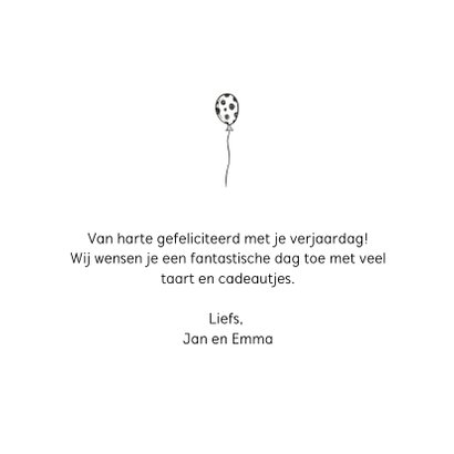 Felicitatiekaart ballon / waterverf 3