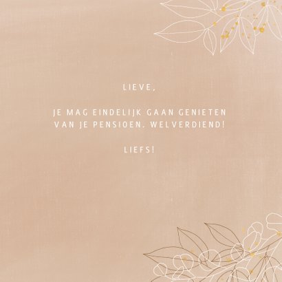 Felicitatiekaart bloemen geniet van je pensioen 3