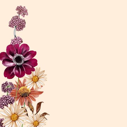 Felicitatiekaart bloemen in de herfst 2