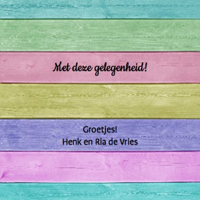 Felicitatiekaart bloemen in letters VAN HARTE gefeliciteerd 3