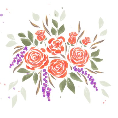 Felicitatiekaart boeket oranje rozen 2