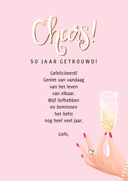 Felicitatiekaart champagne en confetti cheers 3