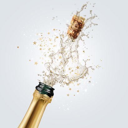 Felicitatiekaart champagne nieuwe woning huis gekocht cheers 2