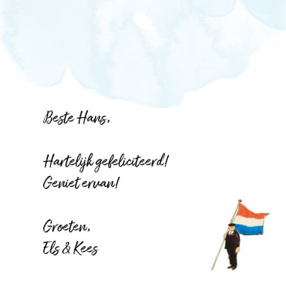 Felicitatiekaart De vlag kan uit, hartelijk gefeliciteerd! 3