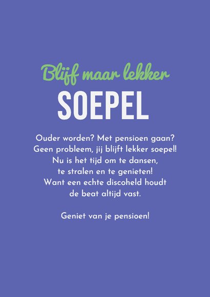 Felicitatiekaart disco groovy pensioen man gefeliciteerd 67 3