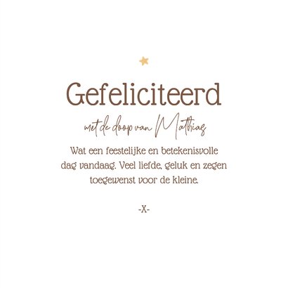 Felicitatiekaart doop kerk christelijk kerk witte duif 3