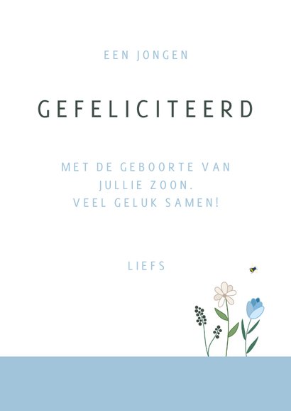 Felicitatiekaart - Egel met bloemen 3