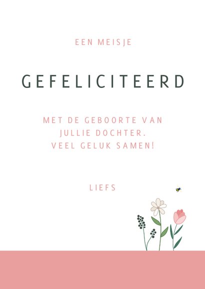 Felicitatiekaart - Egeltje met bloemen 3