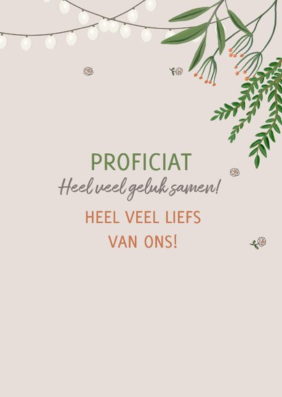 Felicitatiekaart fiets met bruidspaar 3