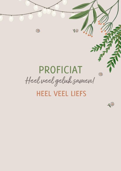 Felicitatiekaart fiets met bruidspaar 3