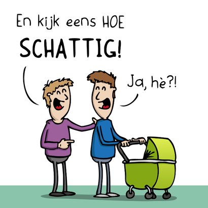 Felicitatiekaart geboorte jij hebt een kleine 2