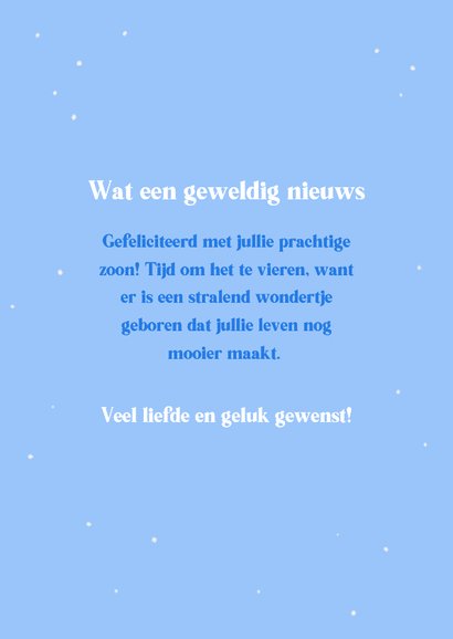 Felicitatiekaart geboorte jongen met discobal 3