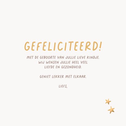 Felicitatiekaart geboorte leeuw welpje sterren neutraal 3