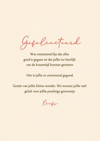 Felicitatiekaart geboorte meisje kuiken met hartjesballon 3