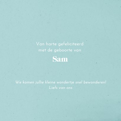 Felicitatiekaart geboorte met eendje met regenlaarsjes 3