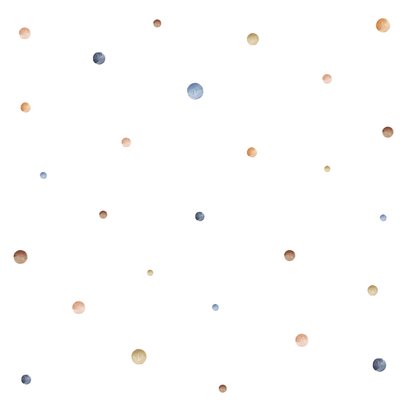 Felicitatiekaart geboorte met waterverf stippen 2