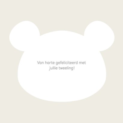 Felicitatiekaart geboorte tweeling jongens 3