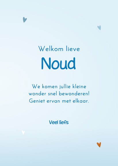 Felicitatiekaart geboorte van jongen met walvis 3