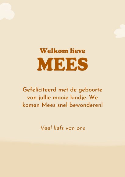 Felicitatiekaart geboorte voor jongen of meisje met giraf 3