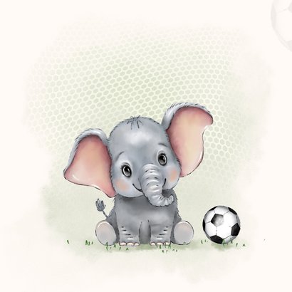 Felicitatiekaart geboorte zoon voetbal 2
