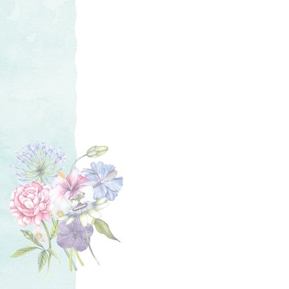 Felicitatiekaart gekleurde bloemen 2