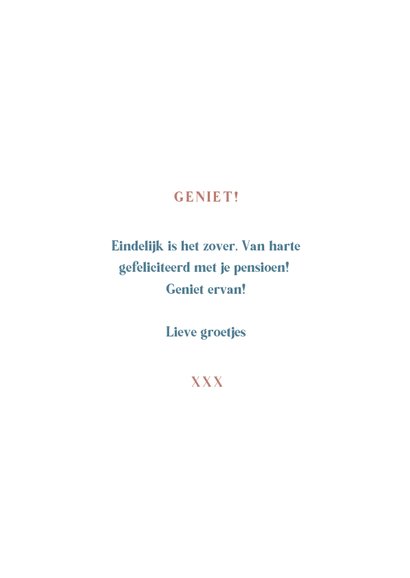 Felicitatiekaart geniet typografisch 3