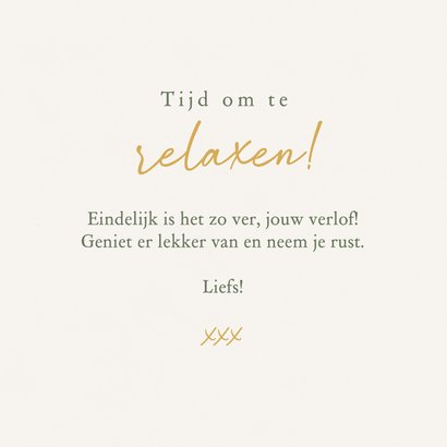 Felicitatiekaart geniet van je verlof bloemen vlinders 3