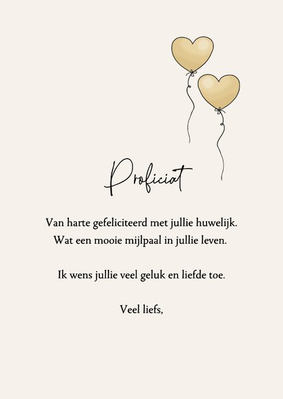Felicitatiekaart getrouwd auto met bruidspaar 3