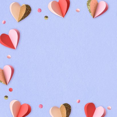 Felicitatiekaart getrouwd hartjes confetti 2