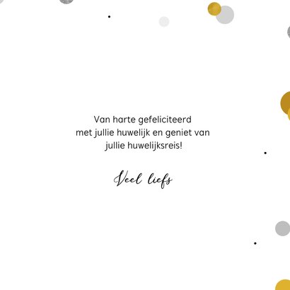 Felicitatiekaart getrouwd met confetti 3