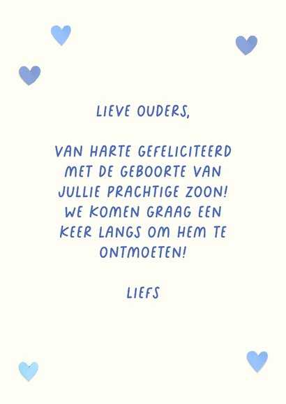 Felicitatiekaart giraffe en hartjes jongen 3