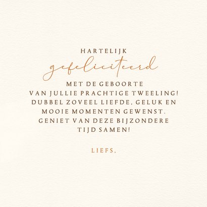 Felicitatiekaart giraffe tweeling 3