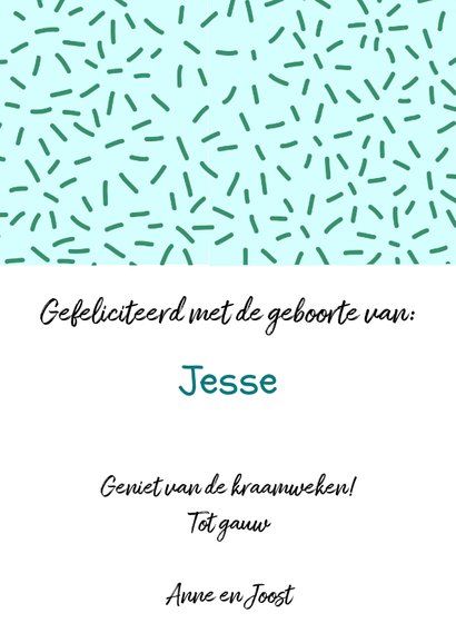 Felicitatiekaart hallo baby jongen 3