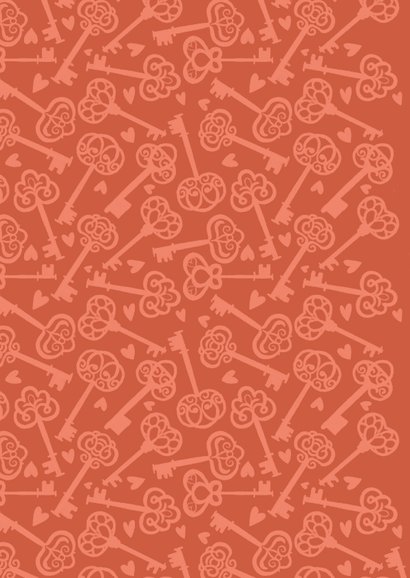 Felicitatiekaart happy new home sleutel patroon 2