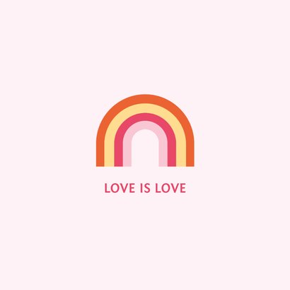 Felicitatiekaart happy pride met vrolijke bloemen en hartjes 2