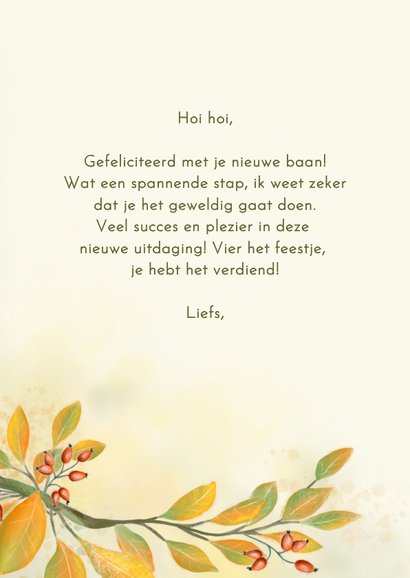 Felicitatiekaart herfstimpressie met roodborst 3