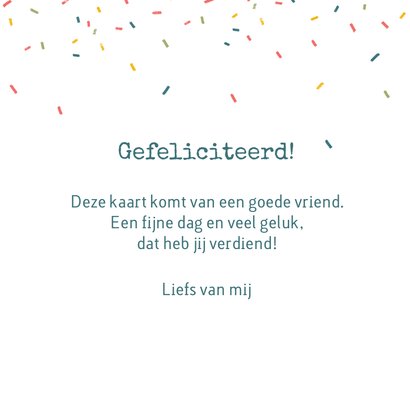 Felicitatiekaart hond met feestmuts 3