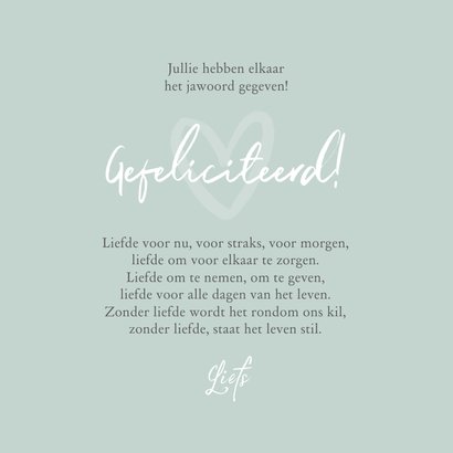 Felicitatiekaart huwelijk christelijk bijbel getrouwd hart 3