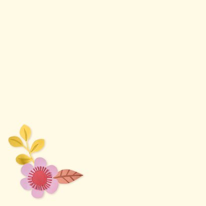Felicitatiekaart huwelijk herfstbloemen 2