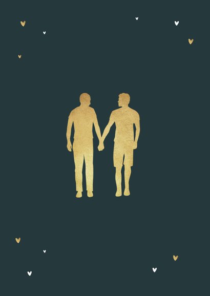 Felicitatiekaart huwelijk homo gay mr and mr silhouet 2