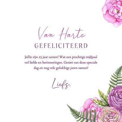 felicitatiekaart huwelijksjubileum ranonkel jubileum 3