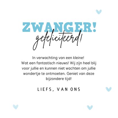 Felicitatiekaart in verwachting van een jongetje 3