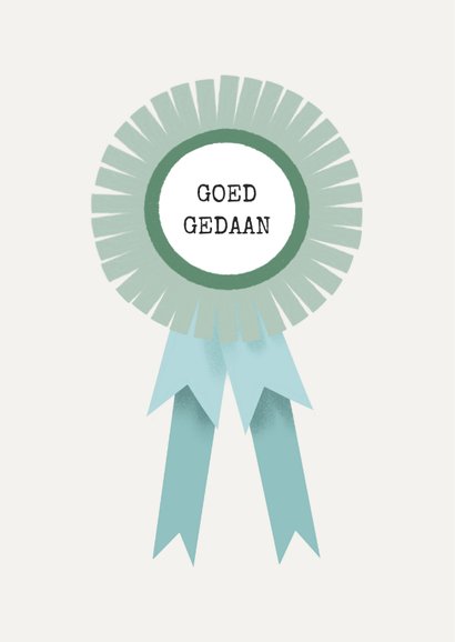 Felicitatiekaart jij bent een topper met blauw lintje 2
