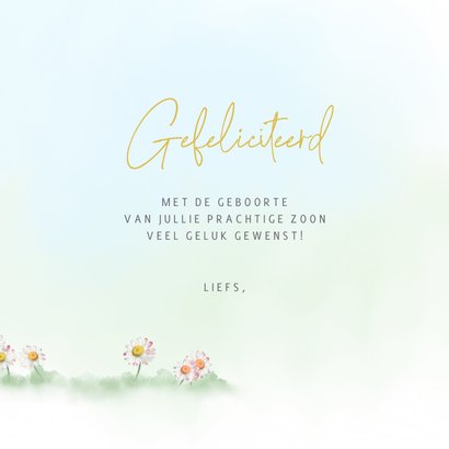 Felicitatiekaart jong olifantje geboorte 3