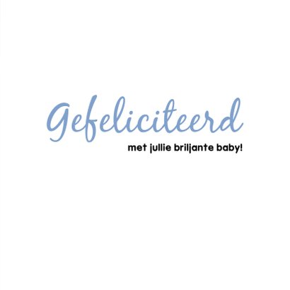 Felicitatiekaart jongen 'Briljante baby' 3