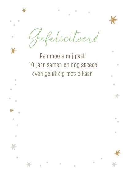 Felicitatiekaart jubileum feestvarkens 10 jaar samen 3