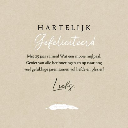 Felicitatiekaart jubileum hart veren 3