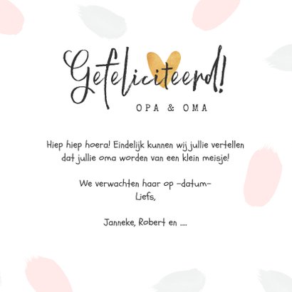 Felicitatiekaart kleindochter echo olifant hartjes 3